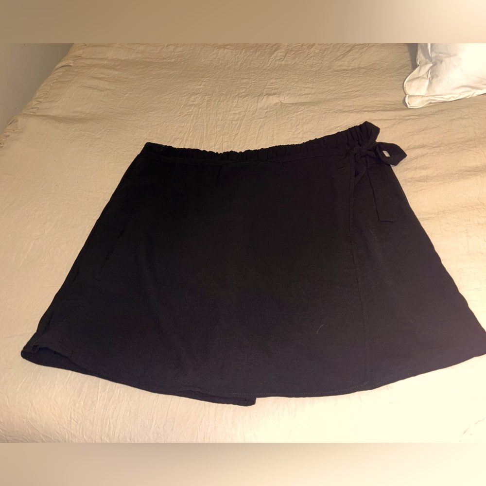 Boutique Black Skort with Tie Waist